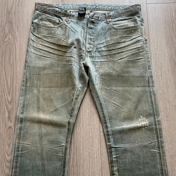 Dior Homme Ss4 Ice Strip Waxed Jeans 